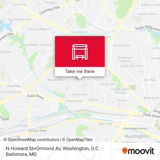 N Howard St+Ormond Av map