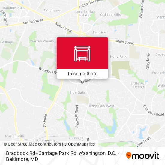 Mapa de Braddock Rd+Carriage Park Rd
