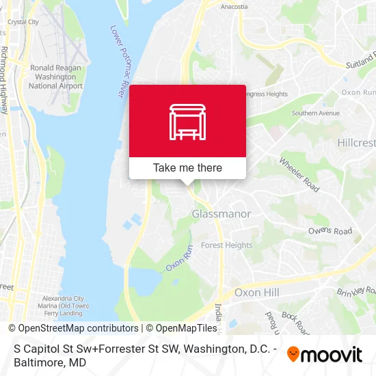 S Capitol St Sw+Forrester St SW map