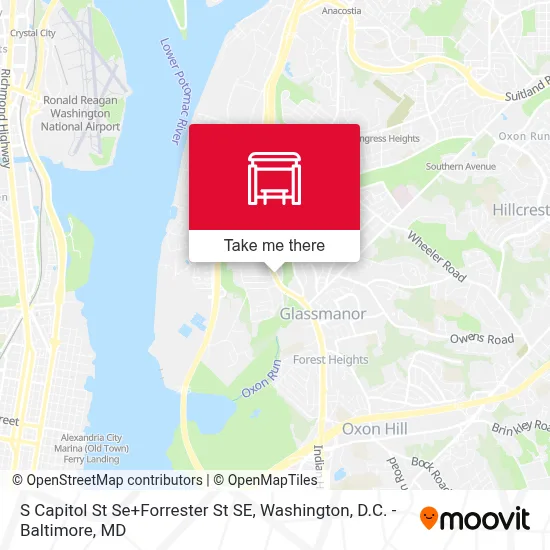 S Capitol St Se+Forrester St SE map