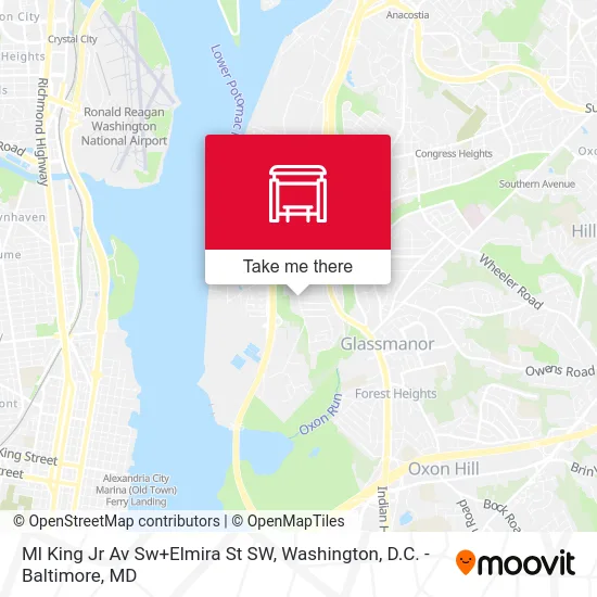 Ml King Jr Av Sw+Elmira St SW map
