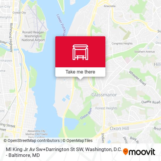 Ml King Jr Av Sw+Darrington St SW map
