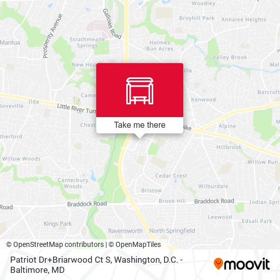 Patriot Dr+Briarwood Ct S map