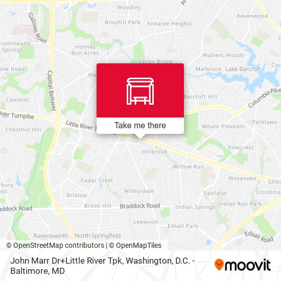 John Marr Dr+Little River Tpk map