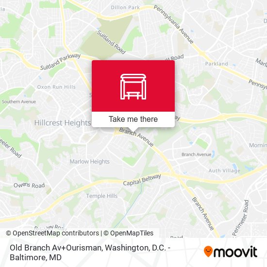 Old Branch Av+Ourisman map