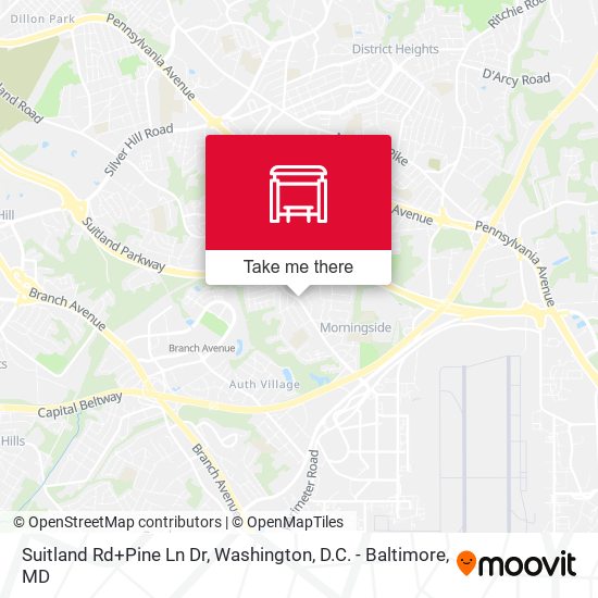 Suitland Rd+Pine Ln Dr map