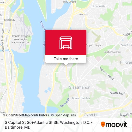 Mapa de S Capitol St Se+Atlantic St SE