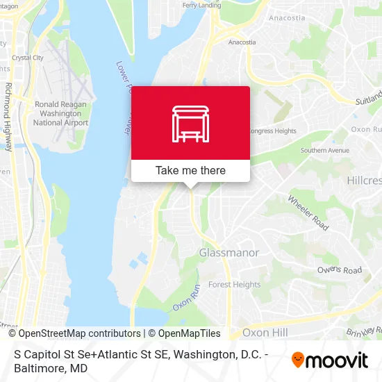 S Capitol St Se+Atlantic St SE map