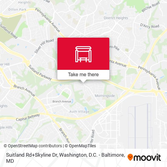 Suitland Rd+Skyline Dr map