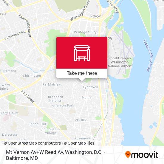 Mt Vernon Av+W Reed Av map