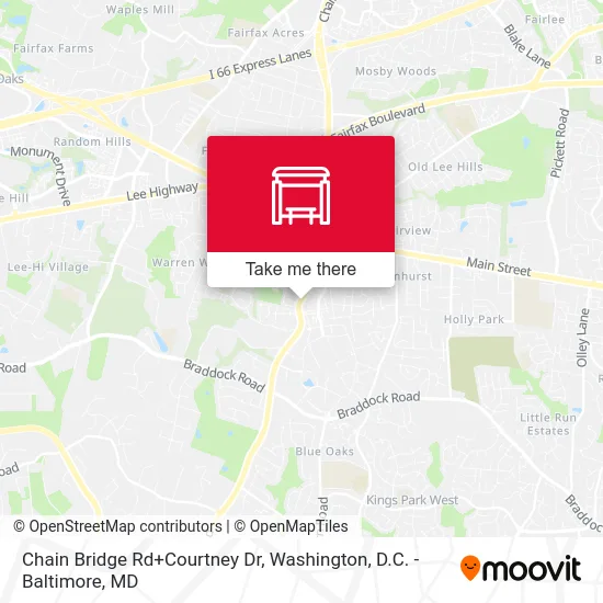 Chain Bridge Rd+Courtney Dr map