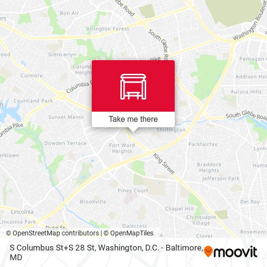 S Columbus St+S 28 St map