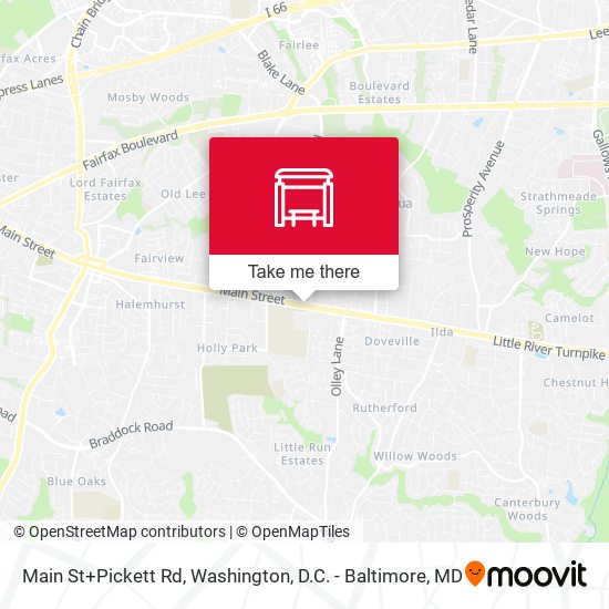 Main St+Pickett Rd map