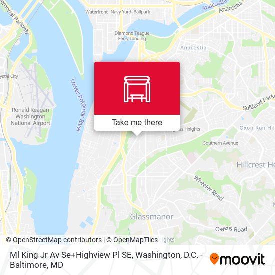 Ml King Jr Av Se+Highview Pl SE map