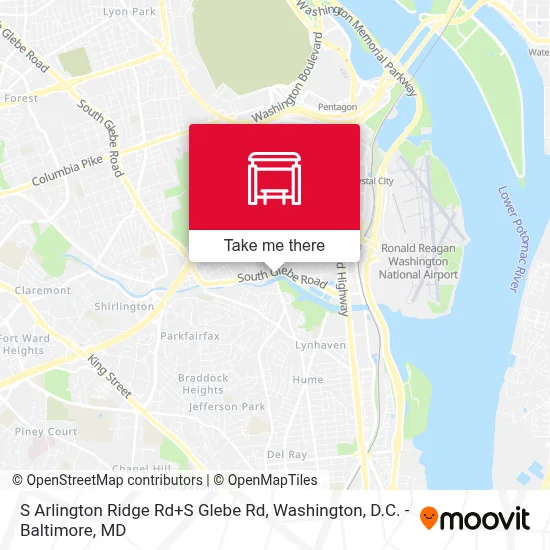 S Arlington Ridge Rd+S Glebe Rd map