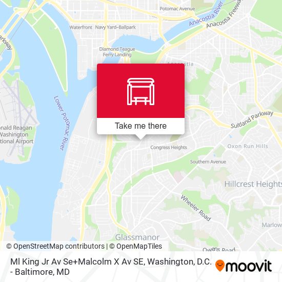 Mapa de Ml King Jr Av Se+Malcolm X Av SE