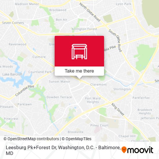 Leesburg Pk+Forest Dr map