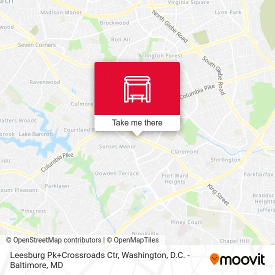 Leesburg Pk+Crossroads Ctr map