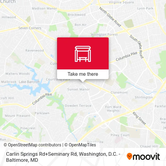 Carlin Springs Rd+Seminary Rd map