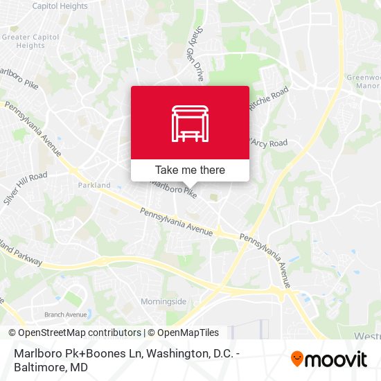 Marlboro Pk+Boones Ln map