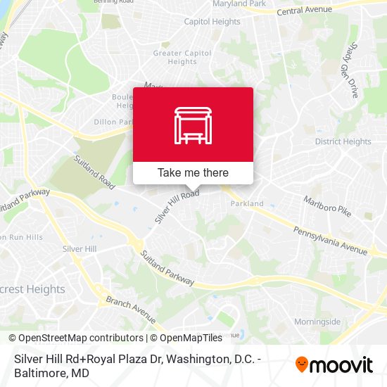 Mapa de Silver Hill Rd+Royal Plaza Dr