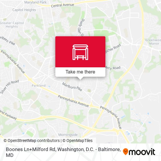 Boones Ln+Milford Rd map