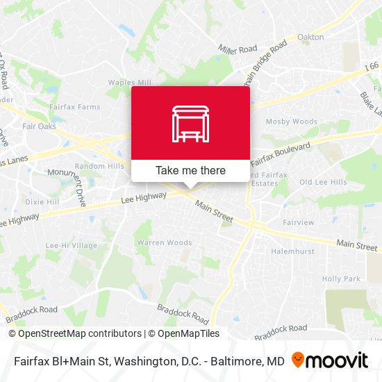 Mapa de Fairfax Bl+Main St
