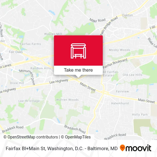 Fairfax Bl+Main St map