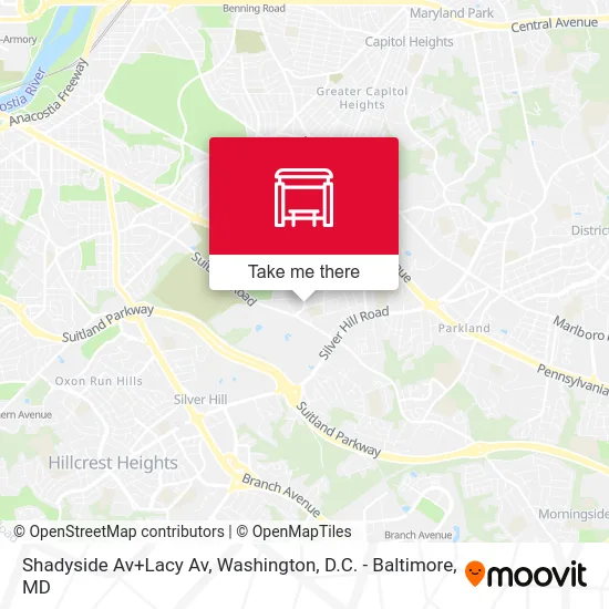 Shadyside Av+Lacy Av map
