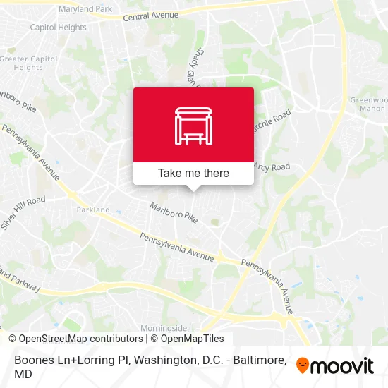 Boones Ln+Lorring Pl map