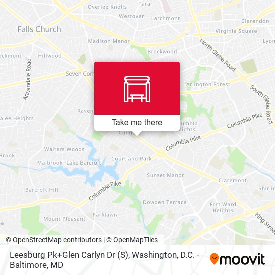 Leesburg Pk+Glen Carlyn Dr (S) map