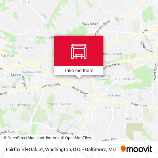 Mapa de Fairfax Bl+Oak St