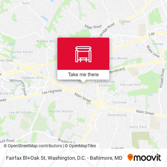 Mapa de Fairfax Bl+Oak St