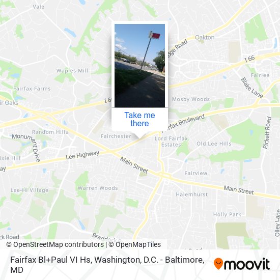 Fairfax Bl+Paul VI Hs map