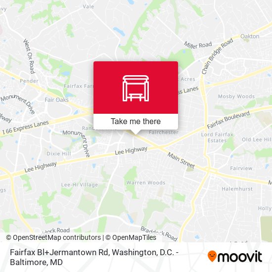 Mapa de Fairfax Bl+Jermantown Rd