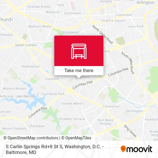 S Carlin Springs Rd+8 St S map