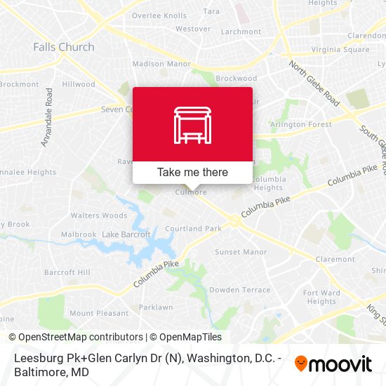 Mapa de Leesburg Pk+Glen Carlyn Dr (N)