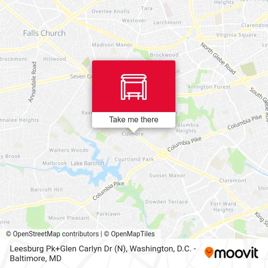 Leesburg Pk+Glen Carlyn Dr (N) map