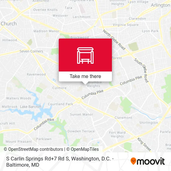S Carlin Springs Rd+7 Rd S map