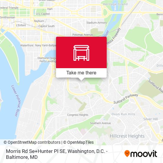 Morris Rd Se+Hunter Pl SE map
