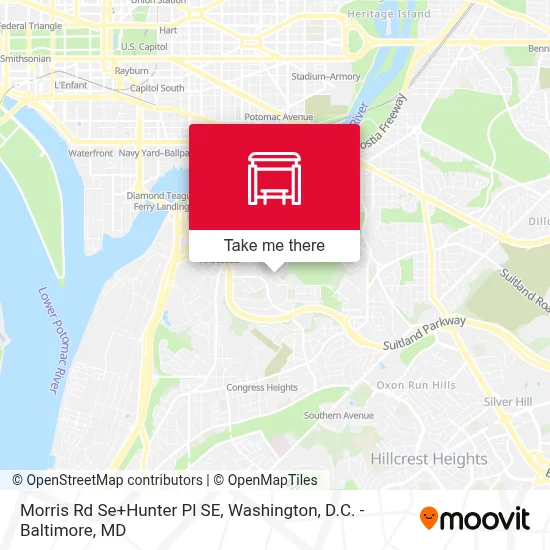 Morris Rd Se+Hunter Pl SE map