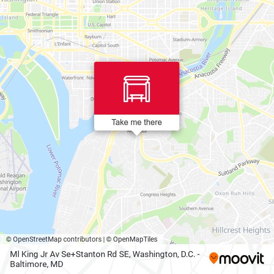 Ml King Jr Av Se+Stanton Rd SE map