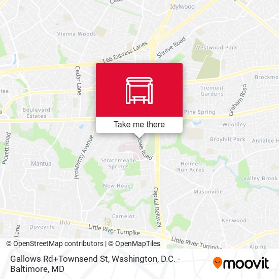 Mapa de Gallows Rd+Townsend St