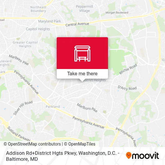 Addison Rd+District Hgts Pkwy map