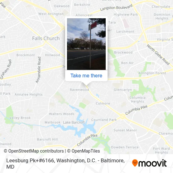 Leesburg Pk+#6166 map