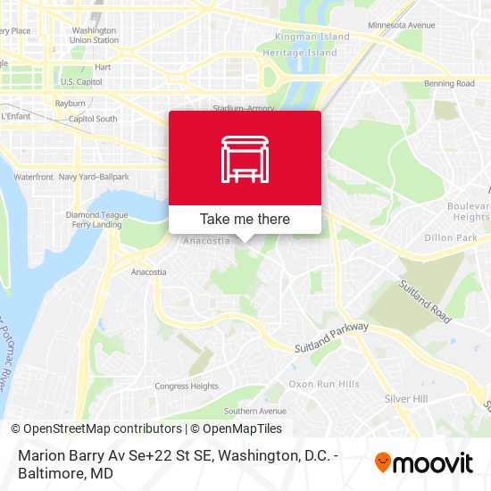 Marion Barry Av Se+22 St SE map