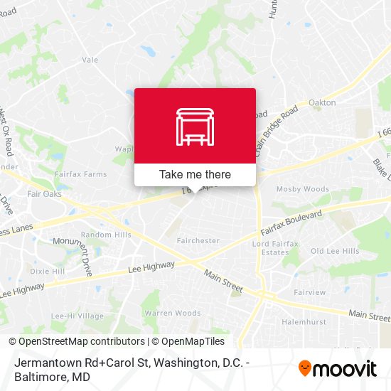 Jermantown Rd+Carol St map