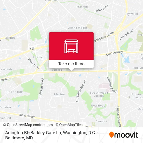 Arlington Bl+Barkley Gate Ln map