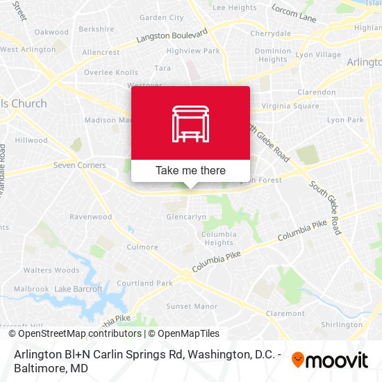 Arlington Bl+N Carlin Springs Rd map