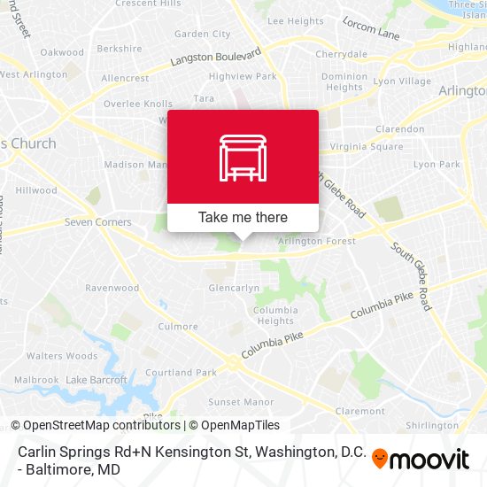 Mapa de Carlin Springs Rd+N Kensington St